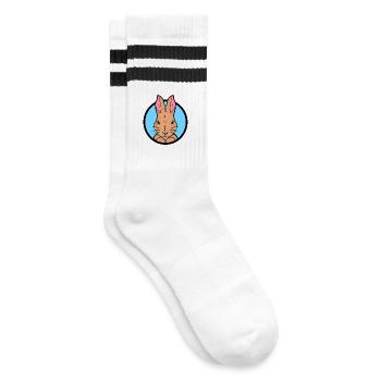 Bunny Pets Stuffed Animal Favorite Animal Animals - Striped tennis socks - white/black - Right