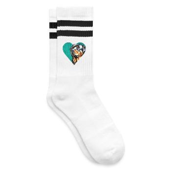 Rottweiler Portrait - Gestreifte Tennissocken - Weiß/Schwarz - Rechts