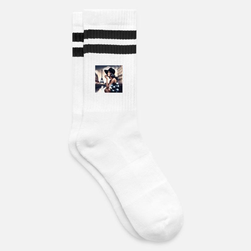 Paris, j'aime Paris, Pasienne - Chaussettes de tennis - blanc/noir