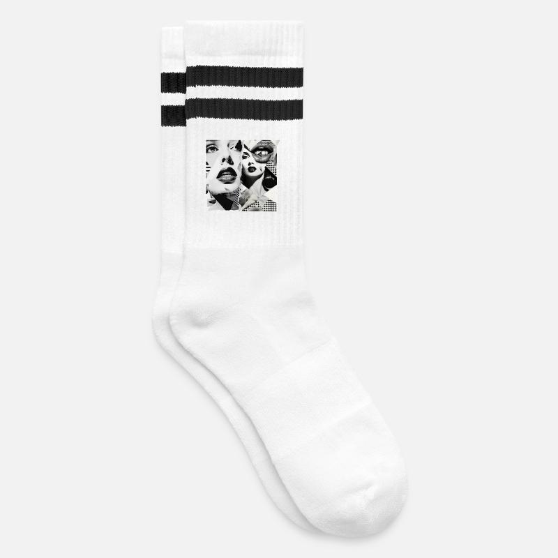 Conception de fragments d’images - Chaussettes de tennis - blanc/noir