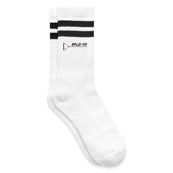 Wakesurfing Wakeboard Statement Surfing Kitesurfer - Striped tennis socks - white/black - Right