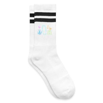 Wasserski Wassersport Surfboard Wakeboard Surfen - Gestreifte Tennissocken - Weiß/Schwarz - Rechts