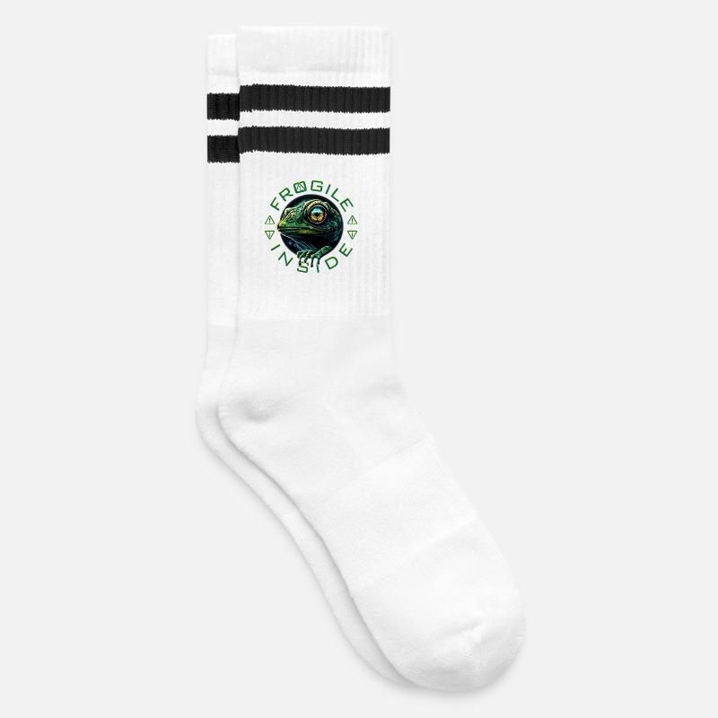 Frogile Inside - Chaussettes de tennis - blanc/noir