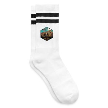 Boldt Castle: Romance on Heart Island - Striped tennis socks - white/black - Right