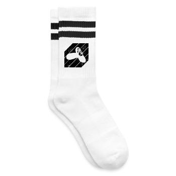 Ballet shoes - Striped tennis socks - white/black - Right
