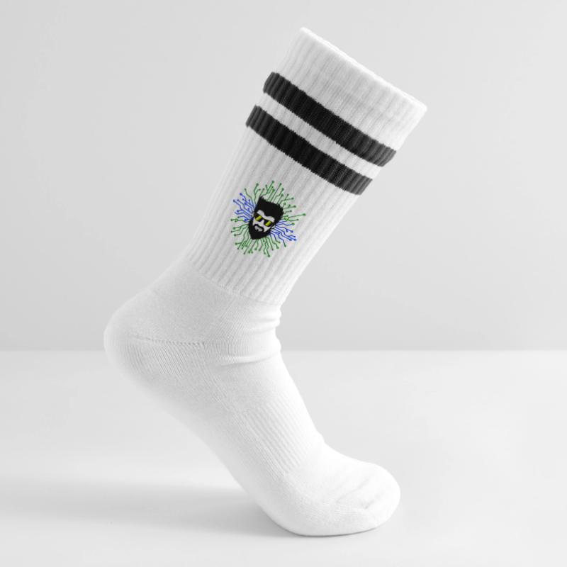 Nerd Developer Computer Code Informatik Debug Gestreifte Tennissocken