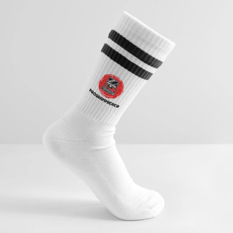 Developer Programmierer Coden Computer Informatik Gestreifte Tennissocken