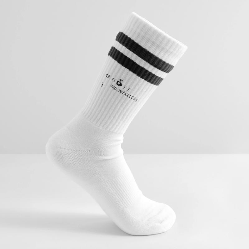 Developer Programmierer Code Webentwickler Debug Gestreifte Tennissocken