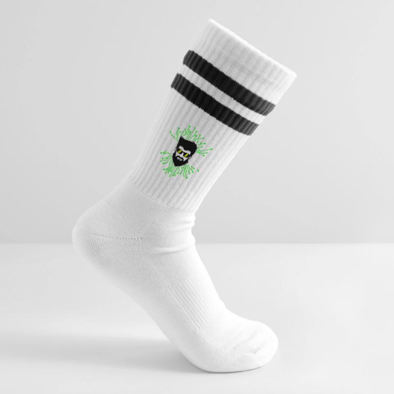 Computerfreak Developer Open Source Code Skripting Gestreifte Tennissocken