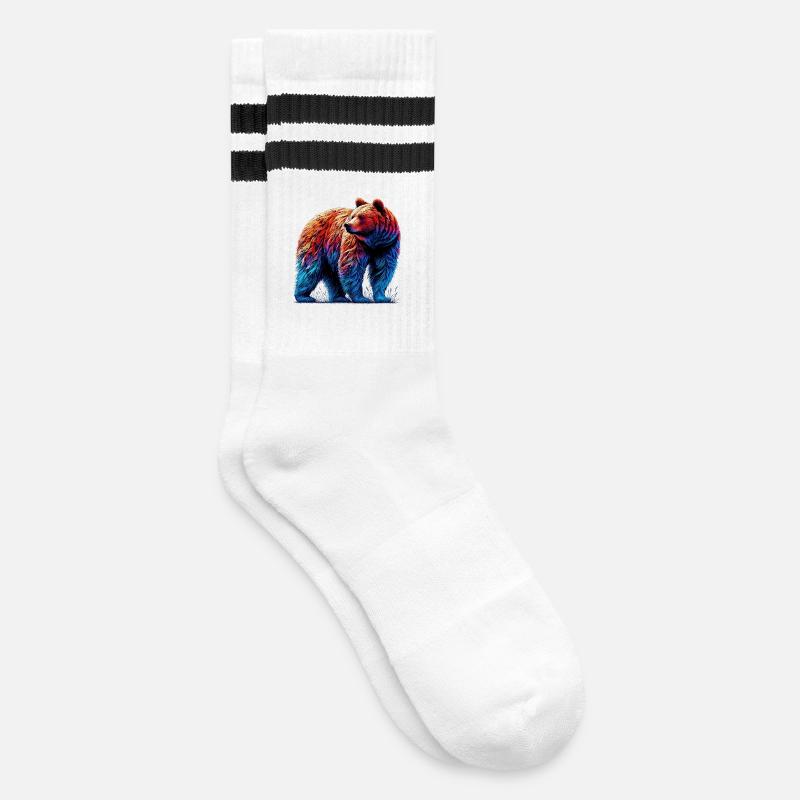 Ours - Chaussettes de tennis - blanc/noir