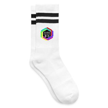 No Pain No Gain - Fitness, décalcomanie - Chaussettes de tennis - blanc/noir - Droite
