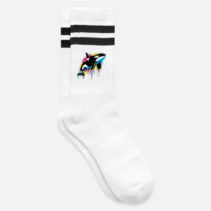 Orque - Chaussettes de tennis - blanc/noir