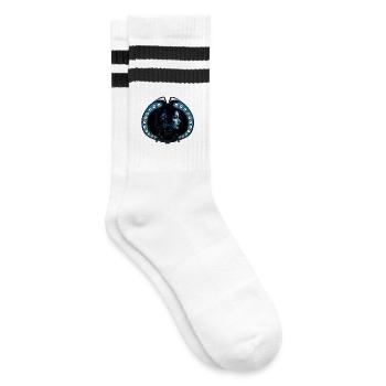 La majesté mystique, la belle femme et le lion noir. - Chaussettes de tennis - blanc/noir - Droite