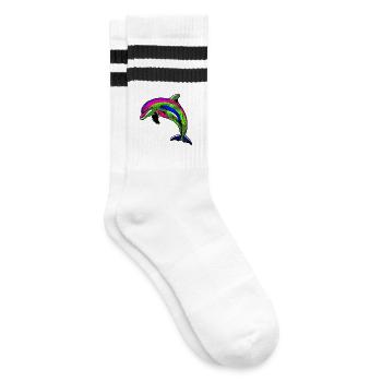 Dauphin - Chaussettes de tennis - blanc/noir - Droite