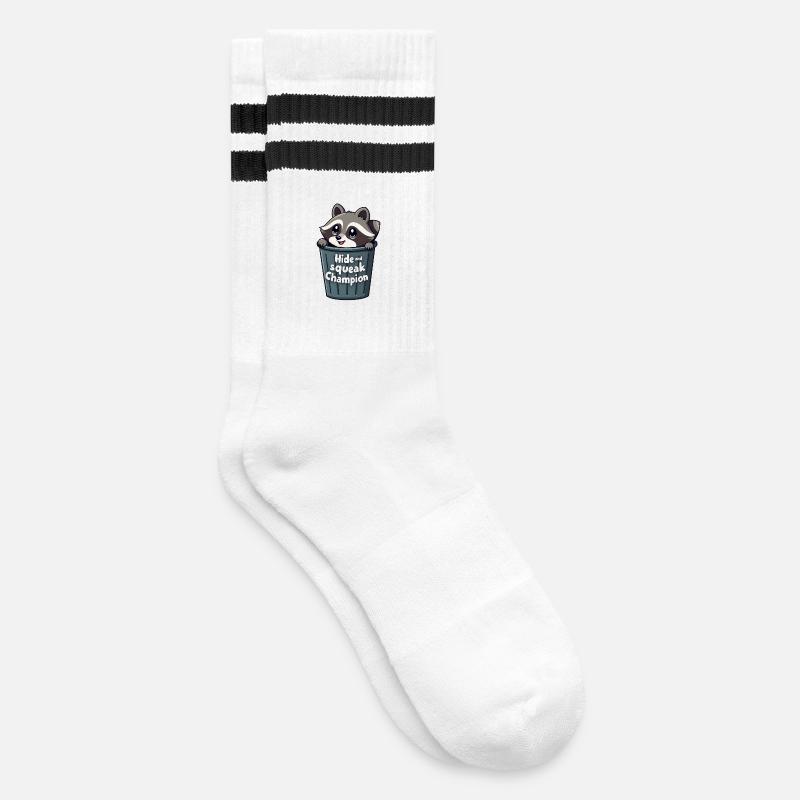 Hide and Squeak Champion - Striped tennis socks - white/black