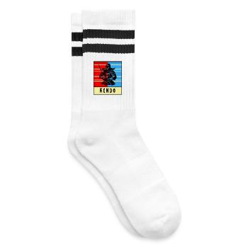 Combattant de Kendo - Chaussettes de tennis - blanc/noir - Droite