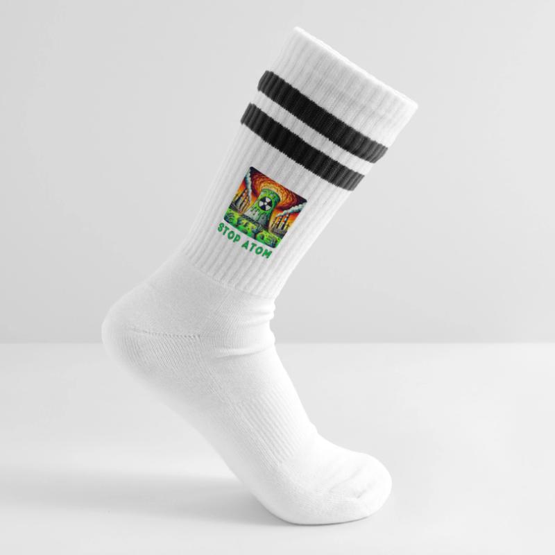 Stop Atom – Radioactive Striped tennis socks