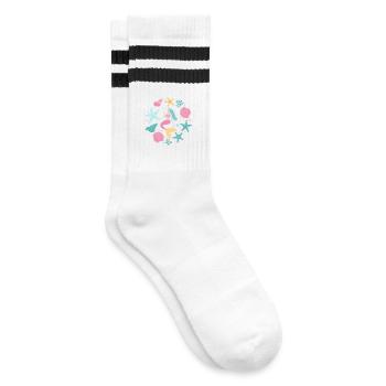 Cute Mermaid - Striped tennis socks - white/black - Right