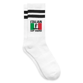 Italian SUP Crew Paddle-Shirt - Gestreifte Tennissocken - Weiß/Schwarz - Rechts