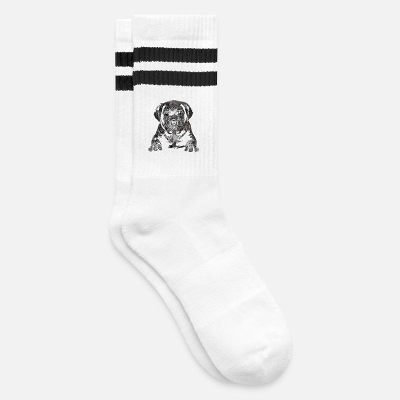 Chiot - Chaussettes de tennis - blanc/noir