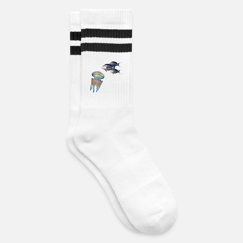 Méduse - Chaussettes de tennis - blanc/noir