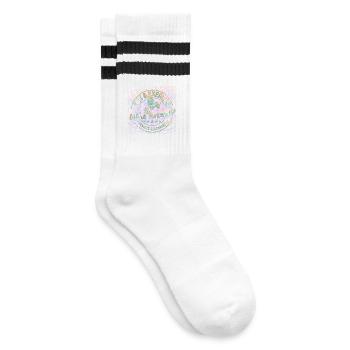 Diet & Exercise, who knew gym motivation humor - Striped tennis socks - white/black - Right