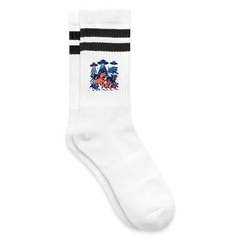 Alien Ufos Ufo Galaktische Hunde beamen Geschenk - Gestreifte Tennissocken - Weiß/Schwarz - Rechts