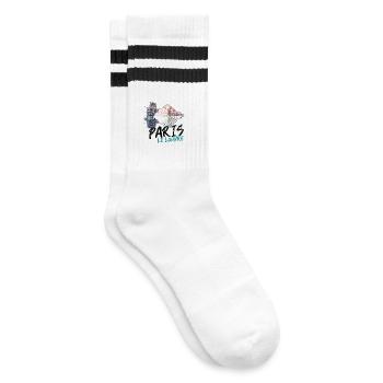 Paris Louvre Icône Architecturale Pyramide  - Chaussettes de tennis - blanc/noir - Droite