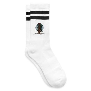 Evil Places - Striped tennis socks - white/black - Right