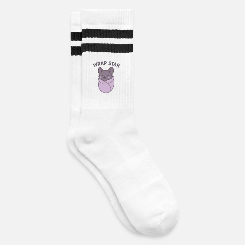 Wrap Star Bat Cozy Wrap - Chaussettes de tennis - blanc/noir