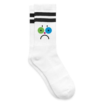 Carnival Costume Clown Confetti Carnival Women - Striped tennis socks - white/black - Right