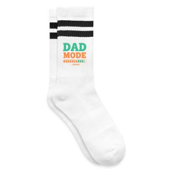 Dad Mode Loading for Proud Fathers-to-be - Striped tennis socks - white/black - Right
