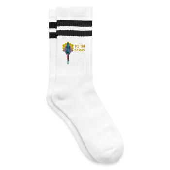 Aux étoiles ! - Chaussettes de tennis - blanc/noir - Droite