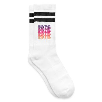 Millésime 1976 - Chaussettes de tennis - blanc/noir - Droite