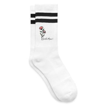 Fleurs de la fête des mères Merci Maman - Chaussettes de tennis - blanc/noir - Droite