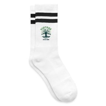 1996 vintage - Striped tennis socks - white/black - Right