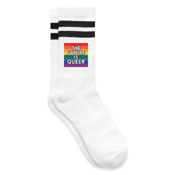 L’avenir est queer - Pride Tee - Chaussettes de tennis - blanc/noir - Droite