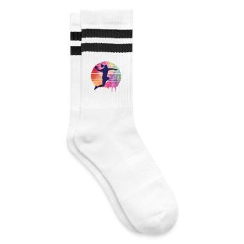 Joueur de handball - Chaussettes de tennis - blanc/noir - Droite