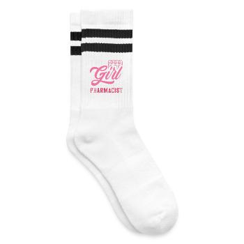 This Girl Loves Being A Pharmacist - Striped tennis socks - white/black - Right