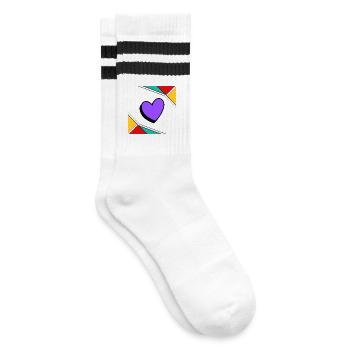 Love Art - Chaussettes de tennis - blanc/noir - Droite