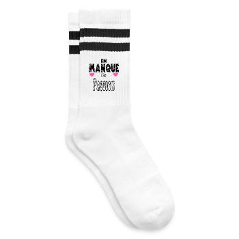 In Not of Passion - Gestreifte Tennissocken - Weiß/Schwarz - Rechts