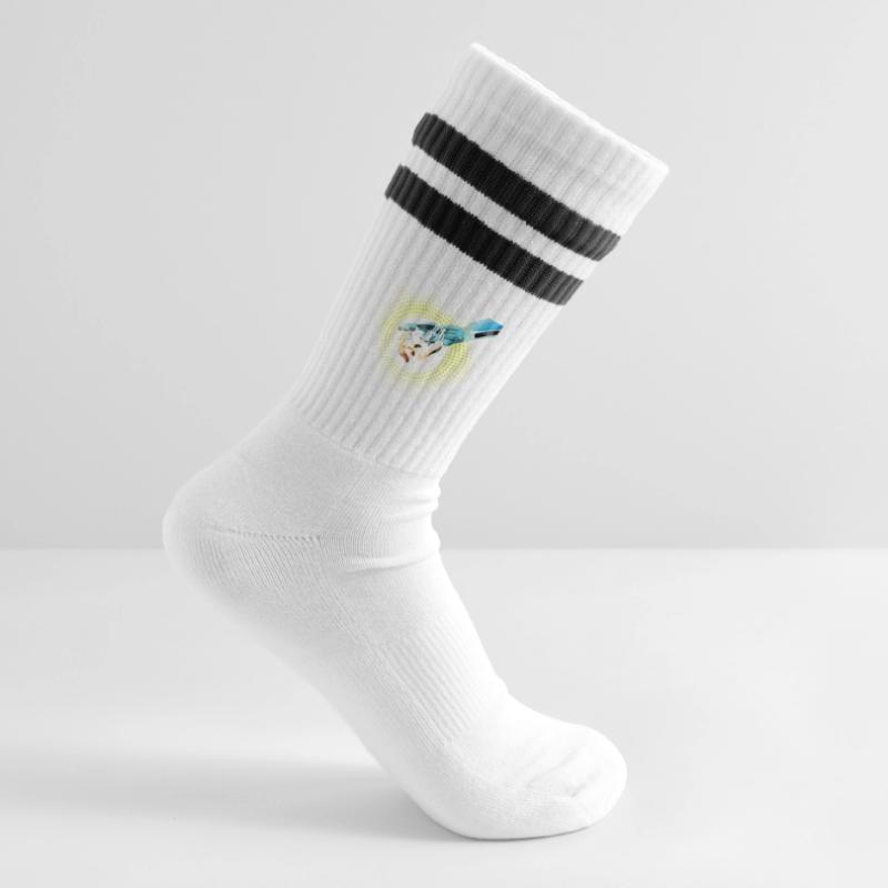 ordinateur main robot IA code cyborg numérique pc Chaussettes de tennis