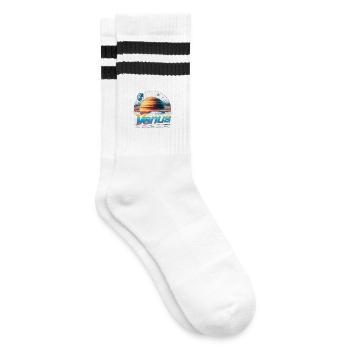 Kanus Neon Weltraum Retro - Gestreifte Tennissocken - Weiß/Schwarz - Rechts