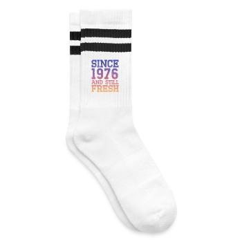 1976 50th Birthday - Striped tennis socks - white/black - Right