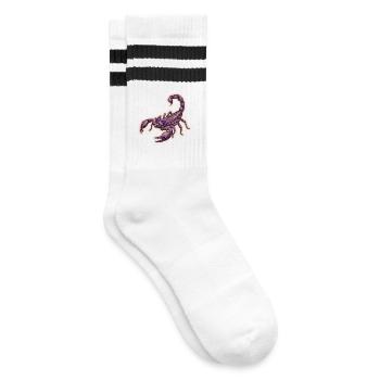 Cool Scorpio With Sunglasses - Striped tennis socks - white/black - Right