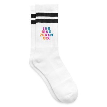 Millésime 1976 - Chaussettes de tennis - blanc/noir - Droite