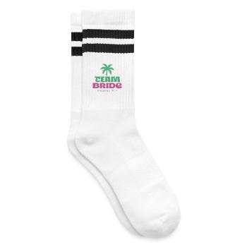 TEAM BRIDE – MALLE EDITION - Gestreifte Tennissocken - Weiß/Schwarz - Rechts
