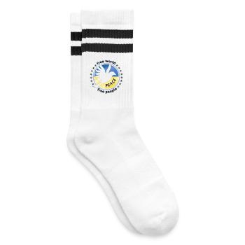 Paix Mondiale Libre Ukraine Colombe - Chaussettes de tennis - blanc/noir - Droite