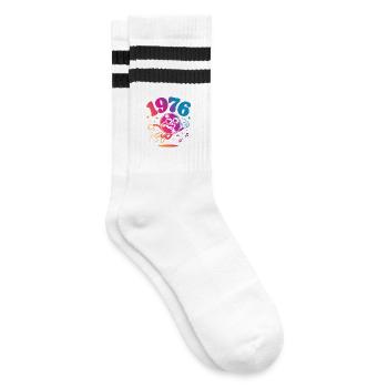 Millésime 1976 - Chaussettes de tennis - blanc/noir - Droite