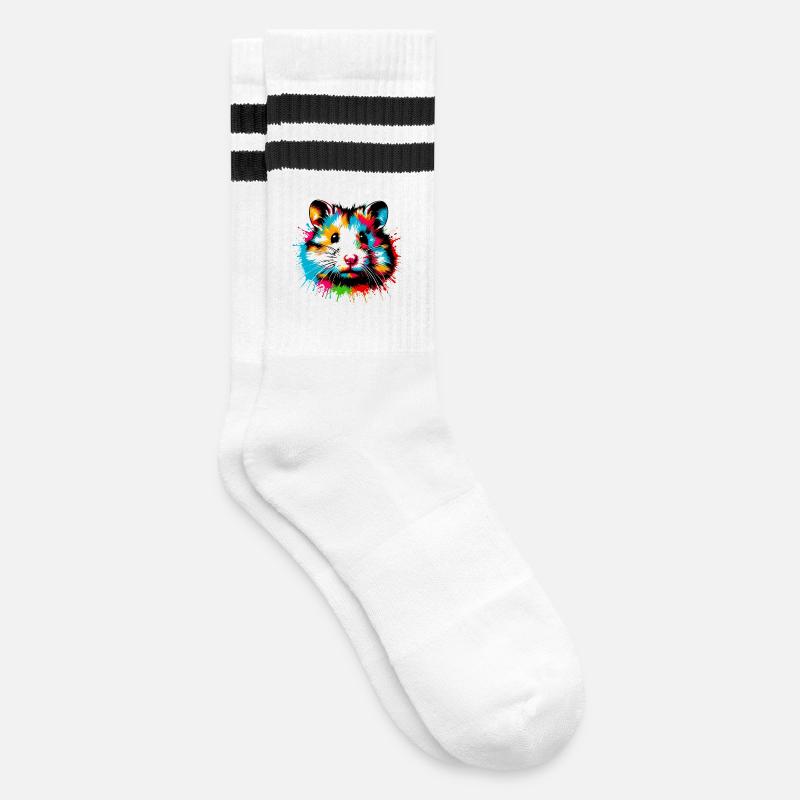 Hamster - Chaussettes de tennis - blanc/noir